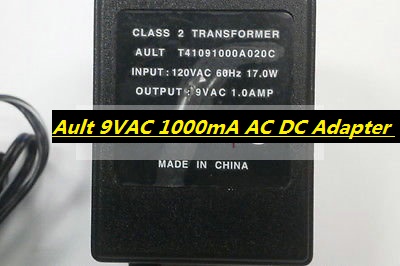 *Brand NEW* Ault T41091000A020C 9VAC 1000mA AC DC Power Supply Adapter Charger